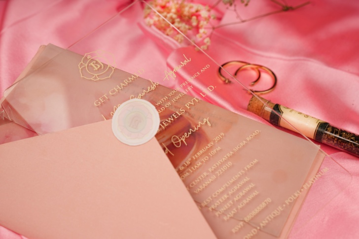 Acrylic Wedding Invitation Cards